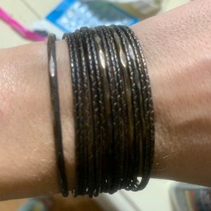 Big bangle metal bracelet